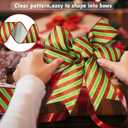 Christmas Ribbon Wired 2.5 inch,6 Rolls 30 Yards Red and Green Christmas Ribbon for Tree/Bow/Wreath Supplies,Wired Ribbons Crafts Xmas Decorations