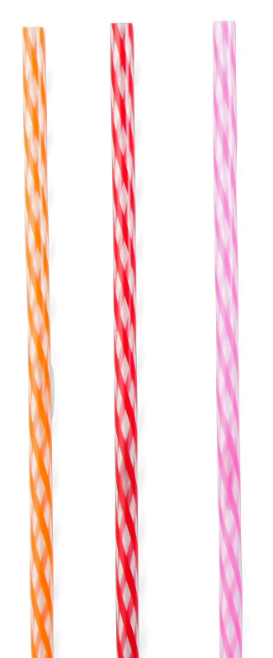 Pack of 13 Plastic Rainbow Straws 