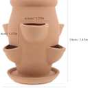 Strawberry Planter Garden Tower with 6 Pocket Terracotta Pot Vertical Garden Planters Pot Versatile Flower Container for Home Patio Balconies Gardening