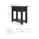 Signature Design by Ashley Tyler Creek Chair Side End Table, Light Brown & Whitewash (Black)