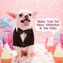 Kuoser Dog Tuxedo, Formal Dog Costume with Bow Tie Pet Wedding Suit Party Birthday Outfit, Dogs Tux Soft Shirt for Valentines Christmas Halloween Graduation Cosplay, Black M