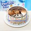 7.5x Inch Edible Cake Toppers Horse Themed Birthday Party Collection of Edible Cake Decorations