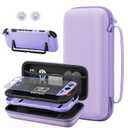 FANPL Purple Case Bundle for Nintendo Switch 2 (2025) Accessories, Portable Hard Carrying Cover with Protective Skin , Screen Protector, 2 Thumb Grips