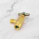R600a Refrigerant Valve Bottle Opener Brass 7/16" Female Thread to 1/4" SAE Male Thread Self-Sealing Can Tap Adapter for Air Conditioning Refrigerant
