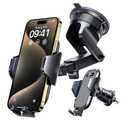 2026 True Military-Grade] Car Phone Holder VANMASS [Upgraded Strongest Suction & Clip] Cell Phone Mount for Dashboard Windshield Vent Wall,Truck Cradle Stand for iPhone 17 Pro Max 16 15 14 13 Android