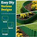 6''x30FT Corrugated Garden Edging, Durable Plastic Landscape Border for Flower Beds, Garden, Lawn and Landscape Edging (Green)