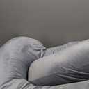 MOON PARK Pregnancy Pillows for Sleeping - U Shaped Full Body Maternity Pillow with Removable Cover - Support for Back, Legs, Belly, HIPS - 57 Inch Pregnancy Pillow for Women - Grey
