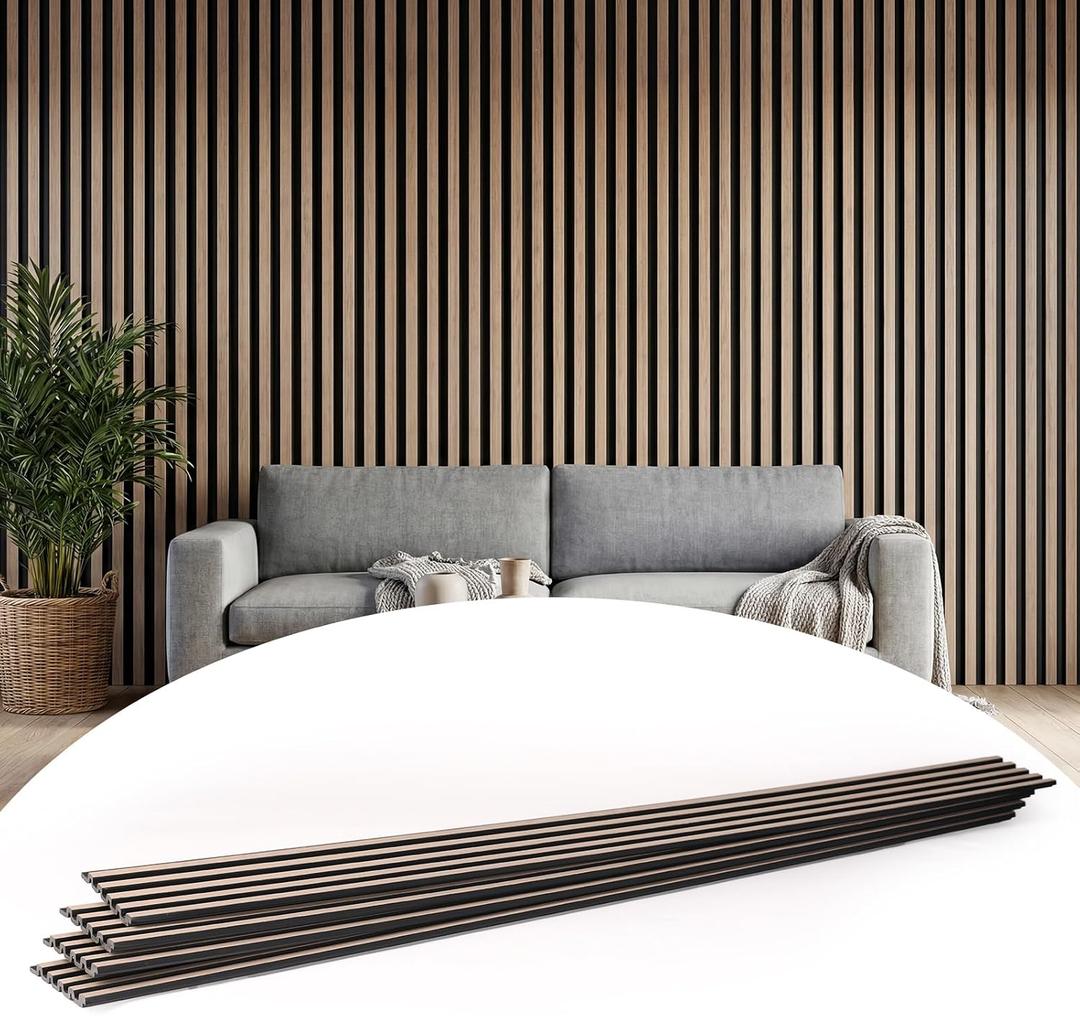 Schliersee 3D Wall Panels, 16 Packs 47.24x4.7 Inch 24.67sq.ft Decorative Wall Panel Accents Interior Wall Decor for Living Room, TV Background, Bedroom, Kitchen, 4.7x47.24