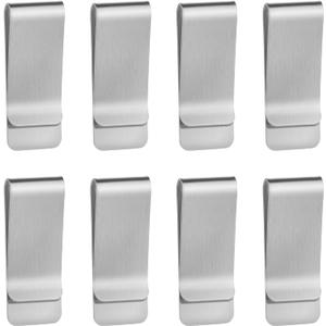 8Pcs Stainless Steel Money Clips, Small Slim Cash and Credit Clips, Minimalist Metal Pocket Wallet Holder for Women, Men Business Card (Silver) (Gray) 8Pcs Stainless Steel Money Clips, Small Slim Cash and Credit Clips, Minimalist Metal Pocket Wallet Holder for Women, Men Business Card (Silver) (Gray)