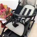 Adjustable Angle Baby Stroller Bumper Bar, Armrest, Handle, Crossbar Accessories Just for BBZ YOYO/YOYO2 with Smooth Leather Cover