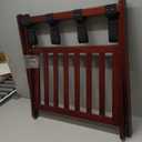 Casual Home Luggage Rack, Walnut, Solid Wood