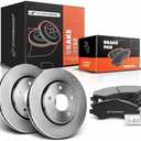 A-Premium 11.88 in(301.8mm) Front Vented Disc Brake Rotors + Ceramic Pads Kit Compatible with Chrysler, Dodge, Ram & Volkswagen Models - Town & Country/Grand Caravan 08-16, Journey 09-13, Routan, C/V