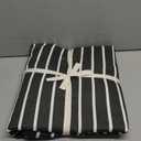 JELLYMONI 100% Natural Cotton 3pcs Striped Duvet Cover Sets, Dark Grey Duvet Cover with White Stripes Pattern Printed Comforter Cover, with Zipper Closure & Corner Ties(Full Size) (Full(80"90"), 0606)