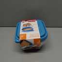 GoodCook EveryWare Food Storage Containers with Lids BPA-Free Plastic Lunch Cube Set Perfect for Food Prep & Meal Packing 2-Compartment Leak-Resistant Design Keeps Foods Fresh, 7-Pack, Blue