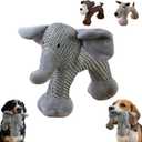 Linen Safari Companions,Squeaky Dog Chew Animals,Durable Linen Fabric,Strudy Fabric, Relieve Boredom and Anxiety in Dogs-Elephant