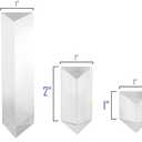 Eisco Labs 3 Piece Acrylic Prism Set - Ultra Durable and Lightweight - 1, 2, and 4 Inch Lengths - Designed for Teaching Physics and Refracted Light - Create Spectrums, Create Rainbows for Photography