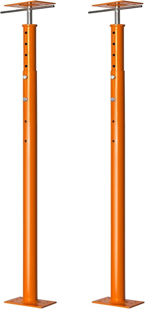 House Floor Jack, 48"-93" Adjustable Post Basement Support Pole Jacks, Heaty Duty Telescoping Jacks for Leveling, Floor Joist Jack for House Lifting Temporary Support, 18000 lbs Max Load Capacity