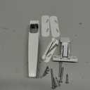 Prime-Line K 5145 Screen and Storm Door Push Button Latch Set With Night Lock  Replace Old or Damaged Screen/Storm Door Handles  White Finish, Fits Doors 5/8  1-1/4 in. Thick (Single Pack)