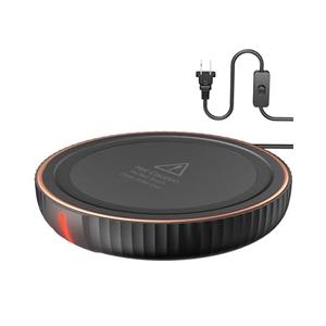 HouseGem Large Candle Warmer Plate - Coffee Cup Mug Warmer for Desk, Candle Melter, Electric Mug Heater for Beverages, Milk & Tea, Coffee Accessories Ideal Gifts Keep Cup Warm (Black)