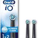 Oral-B iO Series Ultimate Clean Electric Toothbrush Replacement Brush Heads for an Oral-B Electric Toothbrush, 2 Count, Black