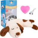 KOOLTAIL Heartbeat Puppy Toy for Dogs, Comfort Cuddler Pillow Anxiety Relief & Sleep Aid, Ultra-Soft Plush Breathing Stuffed Animal Enrichment Toy, Crate Kennel Training Essential for Puppy Cats (cream-coloured)