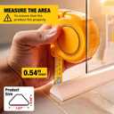 Shower Threshold Water Dam Barrier 40" - White Collapsible Shower Water Blocker - Guard for Walk in Shower - Water Guard Stopper for Floor - Shower Door Water Blocker - Triangular - By Hippo Dam