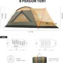 Naturehike KOTA Camping Tent, Double Layer Waterproof Tents for Camping, Large and Tall Family Tent with Vestibules Porch, 8 Person