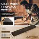 60x8x3 Fireplace Mantel - Solid Rustic Wood - Wall Mounted Floating Shelf with Invisible Heavy Duty Steel Bracket (Weathered Black), 60x3x8-solid