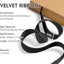 Black Velvet Ribbon 5/8'' 25 Yards for Christmas Tree, Gift Wrapping, Flower Bouquet, Wreath Decorations, Bow Making