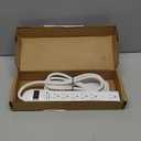 Amazon Basics Surge Protector Power Strip, 6-Outlet, 790 Joules, LED Indicator, 6ft Extension Cord, White (1 Pack)
