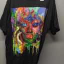 Cool African Woman Afro Color Painted Face T-Shirt, size -XL