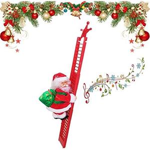 Santa Claus Musical Climbing Rope Ladder Toy with Christmas Music - Home Decoration for Parties