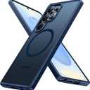 TORRAS Magnetic Shockproof for Samsung Galaxy S25 Ultra Case, Fit for MagSafe, 4X Military Grade Protection, Translucent Slim Case for Samsung S25 Ultra Case Anti-Fingerprint Anti-Scratch, Navy Blue