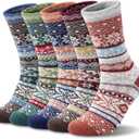 Mens Merino Wool Socks Thermal Winter Sock Thick Warm Wool Socks Holiday Gifts for Men Suitable for Home and Outdoor (A1-blue/Green/Orange/Red/White)