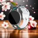 20mm Holiday Christmas Halloween Thanksgiving Watch Band Compatible with Samsung Galaxy Watch 7/6/5/4 40mm 44mm/Watch 6 Classic 43mm 47mm/Watch 5 Pro 45mm/Watch 4 Classic/Active 2 Smartwatch Replacement Strap (Merry Chirstmas Santa)