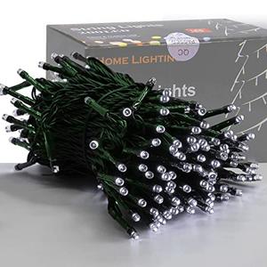 Twinkle Star 66ft Christmas Decorative Mini Lights, 200 LED Green Wire Fairy Starry String Lights Plug in, 8 Lighting Modes, for Indoor Outdoor Xmas Tree Wedding Party Decoration (White)
