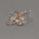 Giegxin 48 Pcs Rhinestone Buttons for Crafts Clothes Faux Pearl Embellishments Pink Butterfly Rhinestone Flower Buttons Vintage Women Pearl Brooch for Jewelry Making, DIY, Bags Shoes Supplies