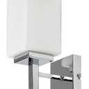  Wall 2 Lights Brushed Nickel Vanity Light, Square, Silver