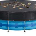 24FT Round Leaf Net Pool Cover for Above Ground Pools, Mesh Pool Cover for Catching Leaves and Debris, Durable Weather Resistant Net Cover with Grommets, Garden Sun Shade Netting (Only Cover)