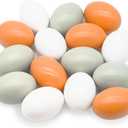 15 Pcs Wooden Fake Eggs,3 Colors Wood Eggs,Fake Chicken Eggs,Dummy Eggs Help Laying Hen,Nest Eggs for Crafts,Nesting Box,Easter,Food Toy,Home Decor,DIY