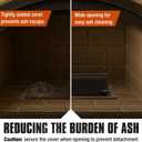 Cast Iron Fireplace Ash Dump Door, Fireplace Cover for Easy Ash Cleanup, Ideal for Living Rooms, Bedrooms, Patios, and Public Spaces, Black