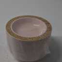 I00000 60pcs Pink Gold Plastic Bowls, 12 oz Dessert Bowls, Gold Lace Trim China Look, Premium Heavy Duty Soup Bowls for Party, Pink Gold salad Bowls for Wedding