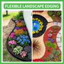 Kryonix Landscape Edging, Garden Edging 2 Inch Tall 66 FT Plastic Flexible with 100 Stakes for Gardens, Lawns, Landscaping, Flowerbeds