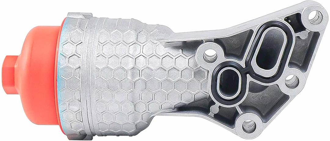 26300-3LAA0 Oil Filter Complete Assembly Aluminum Fits Hyundai Palisade 20-24 Genesis G80 17-20 Fits Kia Cadenza Sedona Sorento 17-21 Telluride 20-24 Oil Filter (Orange, PA66 Plastic Cap)