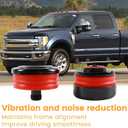 Silicone Body Mount Bushings Bolt Kit Compatible with Ford F250 F350 2008-2016 Crew Cab 2WD 4WD Durable Cab Bushings Reduce Noise,Improve Ride Comfort(Red)