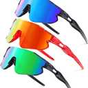 2 x SEKKAF Kids Baseball Sunglasses for Boys Girls Youth Softball Cycling Sports Sunglasses UV400 Protection Age 5-12