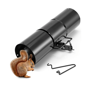 Qualirey Tube Squirrel Trap Rust Resistant Trap 4.5'' in Diameter with a Setting Tongs for Backyards Patios Gardens, Safe and Effective Pest Control Commercial and Residential Use(1 Pcs, 15 Inch)