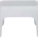 Rubbermaid Step Stool 9.5-Inch High White Plastic Small Single Step Stool for Kids/Adults in Home/Kitchen/Laundry/Garage/Bathroom