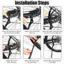 TOPCABIN Adjustable Aluminium Alloy Bicycle Kickstand - Fit for 22-24-26-28 inch Mountain/Road/BMX/MTB Bike (Three-support)