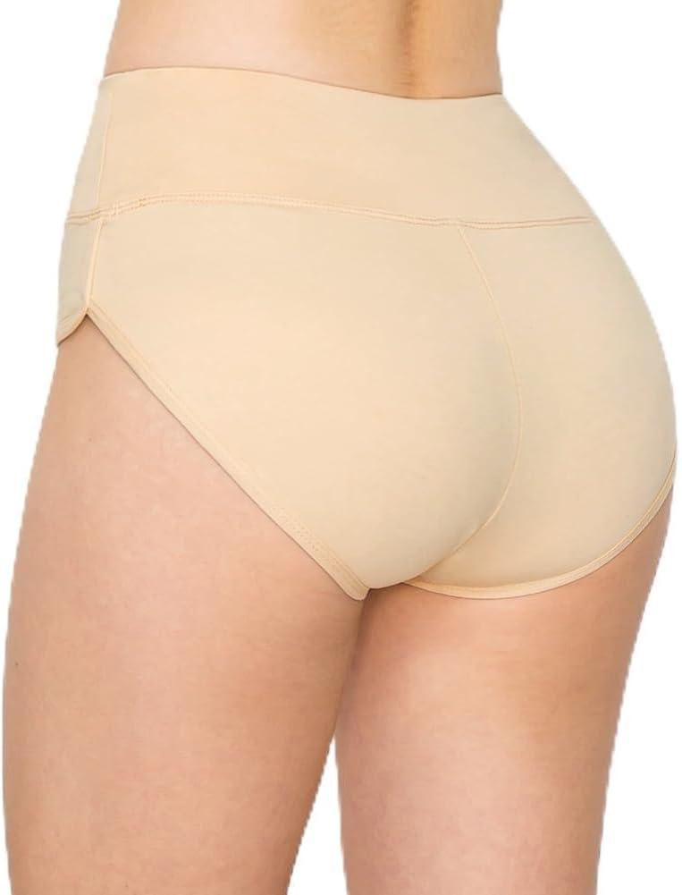 ALWAYS Booty Shorts for Women - High Waisted Super Soft Dolphin Shorts (Beige, L)